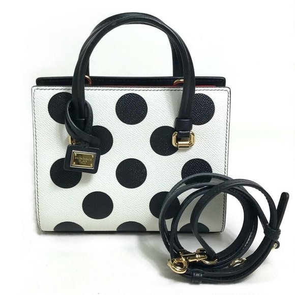 DOLCE&GABBANA Dot pattern Hand Bag Mini Shoulder Bag 2 way bag